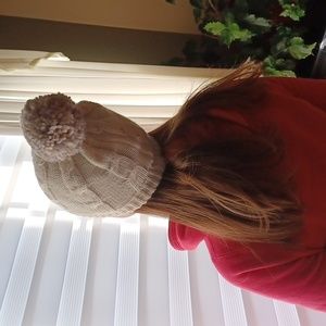 White knit classic hat